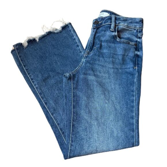 Hidden Jeans Happi Size 26 Crop Flare Raw Hem Denim Medium Wash - Picture 6 of 6